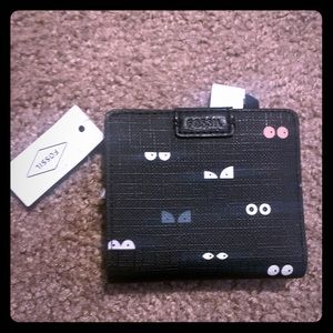 Black FOSSILS wallet